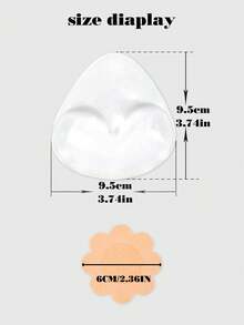 2pcs Women's Sports Intimate Padding Triangle Silicone Bra Inserts, Invisible Seamless Enhancing, 3 Colors Available For Bikini Lingerie - Multicolor - View 8