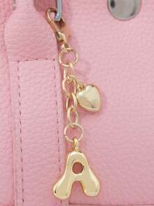 1pc A-Z Gold Bubble Letter Charm, 3D Heart Decor, Suitable As Keychain, Ring, Bag Charm, Backpack Hanger, Car Pendant, Great For Shopping, Beach, Camping, Wallet And Handbag, Ideal Gift For Ladies, Friends And Students, Fashionable Creative Design, Perfect For Birthday And Christmas - Golden Heart - View 19