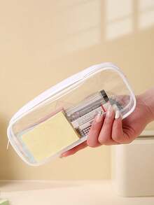 5-częściowy wodoodporny piórnik dla ucznia, gruba saszetka z PVC z zamkiem błyskawicznym, minimalistyczny pokrowiec z PVC na długopisy, przezroczysta plastikowa torba do przechowywania, wielofunkcyjna składana przezroczysta torba do przechowywania, torba do przechowywania artykułów papierniczych, torba na długopisy, torba do przechowywania kabli danych, torba do przechowywania biżuterii, przezroczysta torba na długopisy na egzaminy, przezroczysta torba z PVC do przechowywania pędzli kosmetycznych, łatwa w użyciu