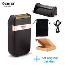 Kemei 男士電動剃刀usb充電鬍鬚刮刀可攜式修剪器往復式理髮器旅行剃刀父親生日禮物km-2024