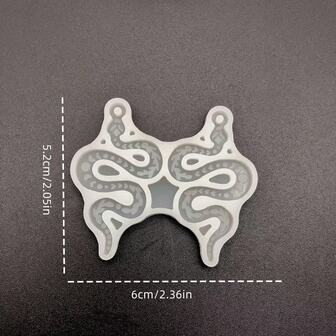 万圣节蛇形耳环装饰吊坠树脂液体模具耳环首饰水晶环氧树脂镜面硅胶模具