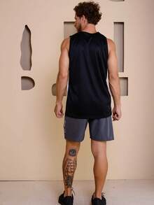 Men's Sublimated Grade Breathable Tank Top For Workout Gym Simple Summer Regular Fit No Halloween - 白色 - 查看 5