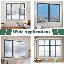 1 قطعة من مادة EVA سهلة الالتصاق، غشاء عازل للنوافذ شفاف سميك - منع التسرب، لاصق ذاتي، بدون حاجة للثقب - يحافظ على البرودة، مثالي لراحة المنزل في الشتاء