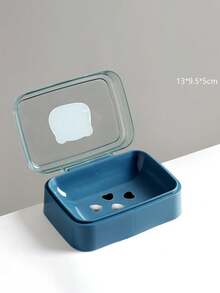 Creative Flip-Cover Transparent Plastic Soap Dish, Minimalist Design For Home, Dorm, Bathroom, Balcony | Bathroom Decor & Autumn Decorations Bathroom Accessories Bathroom Tools - Multicolor - View 7