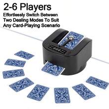 1 套自动发牌机,360° 旋转牌流模式,USB 充电扑克机,低噪音电动发牌,最多支持 6 名玩家,扑克分配器,赌场洗牌机,俱乐部游戏之夜,家庭纸牌游戏,适用于 UNO/二十一点/Phase 10/Skip-Bo/Rummy/Texas Hold'em/ - 彩色 - 查看 2