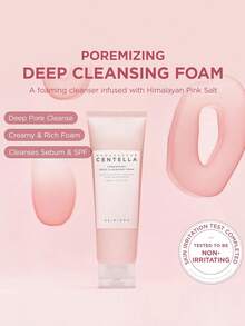 SKIN1004 Madagascar Centella, Poremizing Deep Cleansing Foam,4.22 Fl.Oz, | With Himalayan Pink Salt | Deeply Cleanses Pores, Gently Exfoliates | Prevents Blackheads, Controls Oil