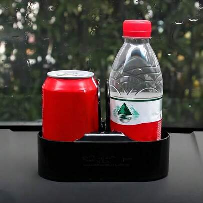  Carsun Car Cup Holder, Water Cup Storage Box, Sturdy Non-Slip, Adhesive Backing, Dual Cup Holders, Suitable For Car Dashboard