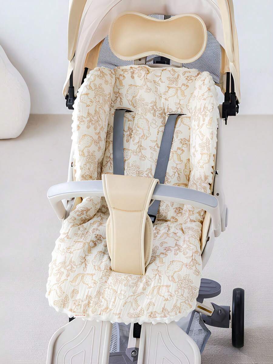 1 Đệm ghế xe đẩy em bé, lớp lót vải nhung ấm áp cho ghế ô tô/ghế ăn dặm cho trẻ sơ sinh, mềm mại và thân thiện với da, nhiều mẫu mã, chỗ ngồi thoải mái cho bé trong mọi mùa - Nhiều màu - Xem 1