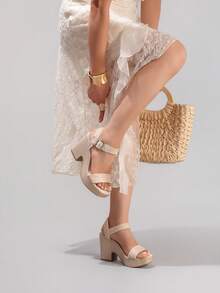 Hemp Rope Platform Thick Heel High Heel Open Toe Sandals, Elegant Waterproof Wedge Casual Slippers, Summer Holiday Fashion Women Shoes