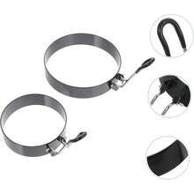 KALLORY 2 piezas Molde Redondo Antiadherente para Huevos y Sándwiches Set de Goma para Pancakes Tortillas y Huevos Fritos Cocina Práctica y Conveniente - 1 - Ver 6