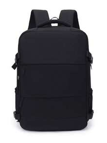 1 件大容量背包带鞋隔层，休闲背包，便携式笔记本电脑背包，徒步旅行背包，户外背包，运动背包，学生背包 - 黑色 - 查看 6