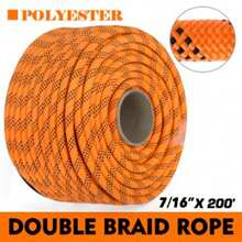 7/16 Inch Double Braided Polyester Rope, 200 Feet Nylon Pull Rope, 880 Lb High Strength Polyester Cargo Sail Rope For Marine Gardening Arborist (7/16 Inch-200 Feet) - 7/16 pulgadas - 查看 9
