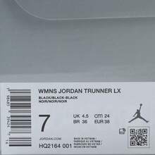 Women's WMNS JORDAN TRUNNER LX Casual Sports Shoes, Low-Top, HQ2164-001 - Black - View 6