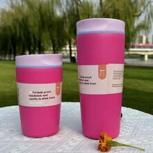 12/20 Oz Stainless Steel Vacuum Insulated Coffee Mug Available In Four Colors. Portable Travel Mug Suitable For Car, Office, Home And Camping. These Stylish Drink Cups And Durable Household Containers Are A Must-Have For Outdoor Enthusiasts - 玫紅色 - 查看 1