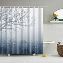 Outdoor Idyllic Photo Art Shower Curtain Home Decor Curtain Waterproof Polyester Fabric Bathroom Shower Curtain With Hooks 72 X 72 (Smoky Mountain 2-C0740) - Tz170501 - View 6