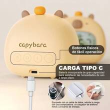 Reloj Despertador Kapibara, Reloj Digital Capibara con Luz Nocturna Ajustable, Despertador Electronico, Hora 12 24H, Fecha, Temperatura Pantalla, para Dormitorio, Decoracin para Nios - Amarillo - Ver 7