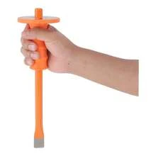 Cincel de corte frío Fumetax 7/8 x 12 pulgadas herramienta de acero templado antiderrapante para construcción carpintería herrería y uso profesional resistente y durable accesorio de taller y obra - Naranja - Ver 2