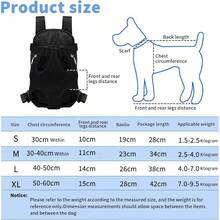 Adjustable Dog Backpack Carrier, Breathable Front Chest Pack Suitable For Hiking, Camping, Travel, Fits Small To Medium Dogs & Cats, 5-9 Lbs, Black