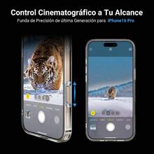 Funda Magntica para, Case Antidesgaste, Anti - Amarillo con Proteccin de la Lente y Cadas, Antigolpes Respaldo Transparente, Carcasa 6.5 Pulgadas - iPhone 16 Pro - Ver 6