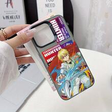 Nueva funda de teléfono creativa y popular para chicos de anime Kurapika, adecuada para para 16, 16E, 15, 14, 13, 12, 11 Pro, X, XR, XSMAX, 8, E Plus, con un diseño único y una carcasa dura mate de plata brillante.17 17promax. - Negro - Ver 5
