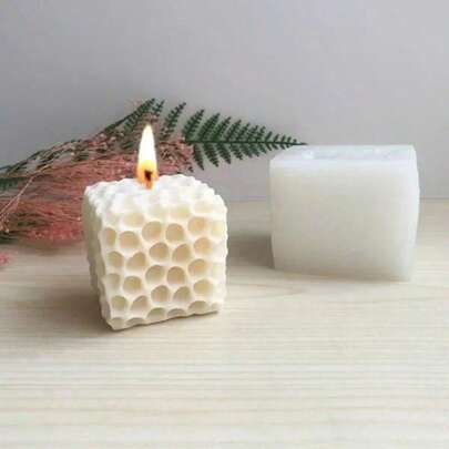 قالب سيليكون مكعب على شكل خلية نحل معطر للشموع، قالب مكعب ثلاثي الأبعاد لحلوى الموس الشوكولاتة، هدية زفاف وديكور منزلي