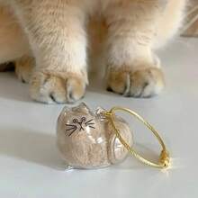 (Under $1) Limited Time Low Price – Cat Hair Storage Bag Charm – Capsule Shape, Transparent & Lightweight, Practical For Bags & Shows Love For Cats