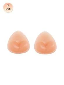 2pcs Women's Sports Intimate Padding Triangle Silicone Bra Inserts, Invisible Seamless Enhancing, 3 Colors Available For Bikini Lingerie - Multicolor - View 10