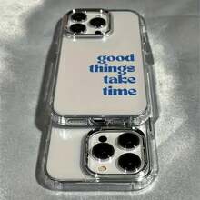 Funda Ultrafina a Prueba de Golpes y Manchas Las cosas buenas toman tiempo Adecuada para iPhone13/12/11/16 Pro Max/15Pro/14 PLUS funda de teléfono, 13 Pro/14/12 Pro Absorción de impactos, funda de teléfono antideslizante, ligera, funda de protección para hombres y mujeres, funda de protección de TPU de alta calidad El regalo perfecto para las fiestas Funda de teléfono minimalista y premium - 1 pieza - Ver 2