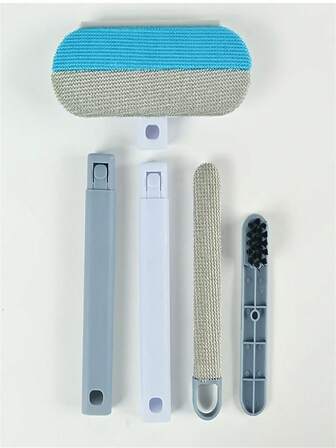 1件宠物毛发清洁刷 - 可水洗可重复使用，适用于地毯和沙发上的狗毛。适合4季，顶部有挂孔（用于悬挂和存放，节省厨房/浴室空间）