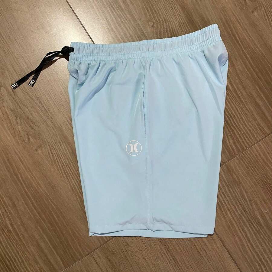 Hurley Men's Athletic Shorts, Regular Fit, Drawstring, Pocket, Sports - Baby Blue - View 1