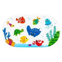 Buba Rainbow Dino Seabed Non-Slip Children's Bath Mat With Suction Cups - 藍色 - 查看 6