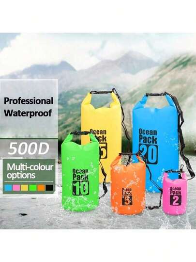 1pc Women's Latest Crossbody Bag, 2L/5L/10L/15L Capacity, PVC Outdoor Sports Camouflage Waterproof Bag, Multi-Functional Waterproof Pouch, Swimming Portable Rafting Bag, Outdoor Sports Waterproof Bag, Hot-Selling Cross-Border One Shoulder Bag, Large Capacity Outdoor Waterproof Backpack For Diving, Rafting, Swimming, Beach, Hiking Ladies Elegant Shoulder Bag