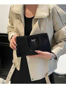 Autumn/Winter New Corduroy Large Capacity Clutch Bag, Fashion Versatile Party Makeup Bag