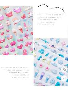 Nhãn dán bong bóng hoạt hình, hình dạng bất đối xứng, bề mặt mờ, thích hợp cho sổ lưu niệm, nhật ký, sổ kế hoạch, đồ thủ công DIY, bàn làm việc, phòng ngủ, bình nước, máy tính xách tay, v.v. Nhãn dán hoạt hình 3D dập nổi mềm mại, đầy màu sắc, dễ thương và vui nhộn, nhãn dán kẹo, nhãn dán điện thoại, nhãn dán trang trí đồ dùng. Văn phòng phẩm dùng cho sổ lưu niệm. - Nhiều màu - Xem 6