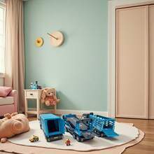 玩具，玩具车，儿童玩具车，儿童玩具车辆，卡车，卡车模型，惯性动力推拉，男孩游戏，男孩玩具，互动玩具，节日礼物，生日礼物，圣诞节，万圣节，拖车，集装箱卡车，运输车辆