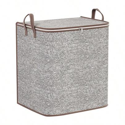 1 件可折叠衣物收纳袋大容量衣物家居用品整理袋多功能衣物被子防尘袋大学宿舍整理袋衣服收纳箱带加固手柄搬家返校居家必备卧室用品