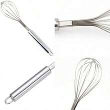 3 - Piece Stainless Steel Whisk Set, Durable Hand Mixers With Sturdy Handles For Blending, Whisking, Beating Eggs, Batters, Sauces And More In Baking And Cooking
