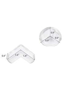 1/4/12 Stücke transparente Tischeckenschützer - verstärktes Design - Haustier-Sicherheitsstoßfänger, rutschfeste Möbelkantenschutz für Tische, Stühle, Betten - Stöße vermeiden (rund, L-förmig)