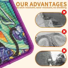 新款壁画剑麻猫抓板，粘贴式猫抓板，耐用防刮猫玩具，可更换，不损坏墙壁，批发现货 - 彩色 - 查看 5