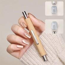 The New Nail Art Magic Wand, Magnet And Wooden Rod Three-In-One Nail Art Cat's Eye Nail Polish Glue, Powerful Cylindrical Magnet, Nail Art Tool, Nail Art Supplies, Nail Art Magnet, Cat's Eye Magnetic Attraction, Suitable For DIY In Home Nail Salons - Multicolor - View 9