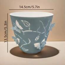 3D Embossed Cartoon Butterfly Lazy Double-Layer Plant Pots With Drainage Holes - Suitable For Indoor & Outdoor Decoration - Multicolor - View 7