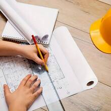 1 Roll 50cm Wide Premium White Kraft Paper - Suitable For Drawing Boards, Bulletin Boards And Gift Wrapping, Smooth Surface, Durable, Versatile, Essential For Crafting | Smooth White Paper | Durable Kraft Paper, Kraft Paper Roll, Craft Paper, Christmas Wrapping Paper, Scrapbooking Supplies - White - View 3