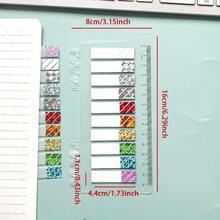 200 قطعة/عبوة ملصقات لاصقة شبه شفافة ذات تدرج هولوغرافي، مناسبة لتمييز الكتب المدرسية، تصنيف لوازم المكتب، تدوين الملاحظات والفهرسة