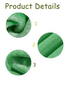 1pc Thick Flannel Blanket, Office Nap Blanket, Solid Color Blanket, Gift Blanket, Fleece Blanket, Air-Conditioning Blanket, Sofa Blanket, Student Dormitory Sheet, Modern Minimalist Yoga Blanket, Bedspread, Coral Fleece Blanket - 綠色 - 查看 4