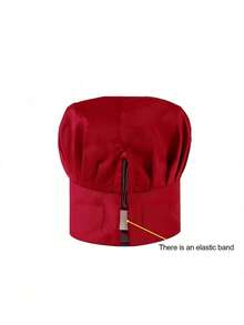 Customizable Chef Hat, Dust-Proof Hat, Adjustable Kitchen Cooking Cap, Suitable For Bakeries, Cafes, Dessert Shops, Restaurants, Kitchens And Other Workplaces, Washable And Reusable, Dust-Proof And Comfortable, Suitable For Catering, Baking, Workshops, Parties And Home Activities, Catering Service Cap With Elastic Strap, Oil-Proof Hair Net, Short Brim.