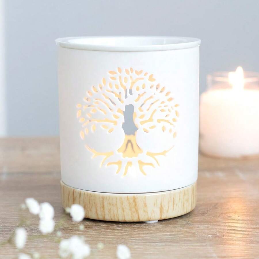 Something Different Tree Of Life Oil Burner (White) - 100% Mixed - (SD3067) - White - View 1
