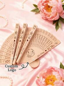 定制木质婚礼扇（5/10/20 把），个性化木质婚礼扇，雕花木质折扇，优雅婚礼礼物，伴娘礼物，婚礼纪念品，完美适用于婚礼、新娘送礼会、生日派对、家居装饰、朋友礼物、圣诞礼物。，Poetcore，永恒之爱 - 彩色 - 查看 3