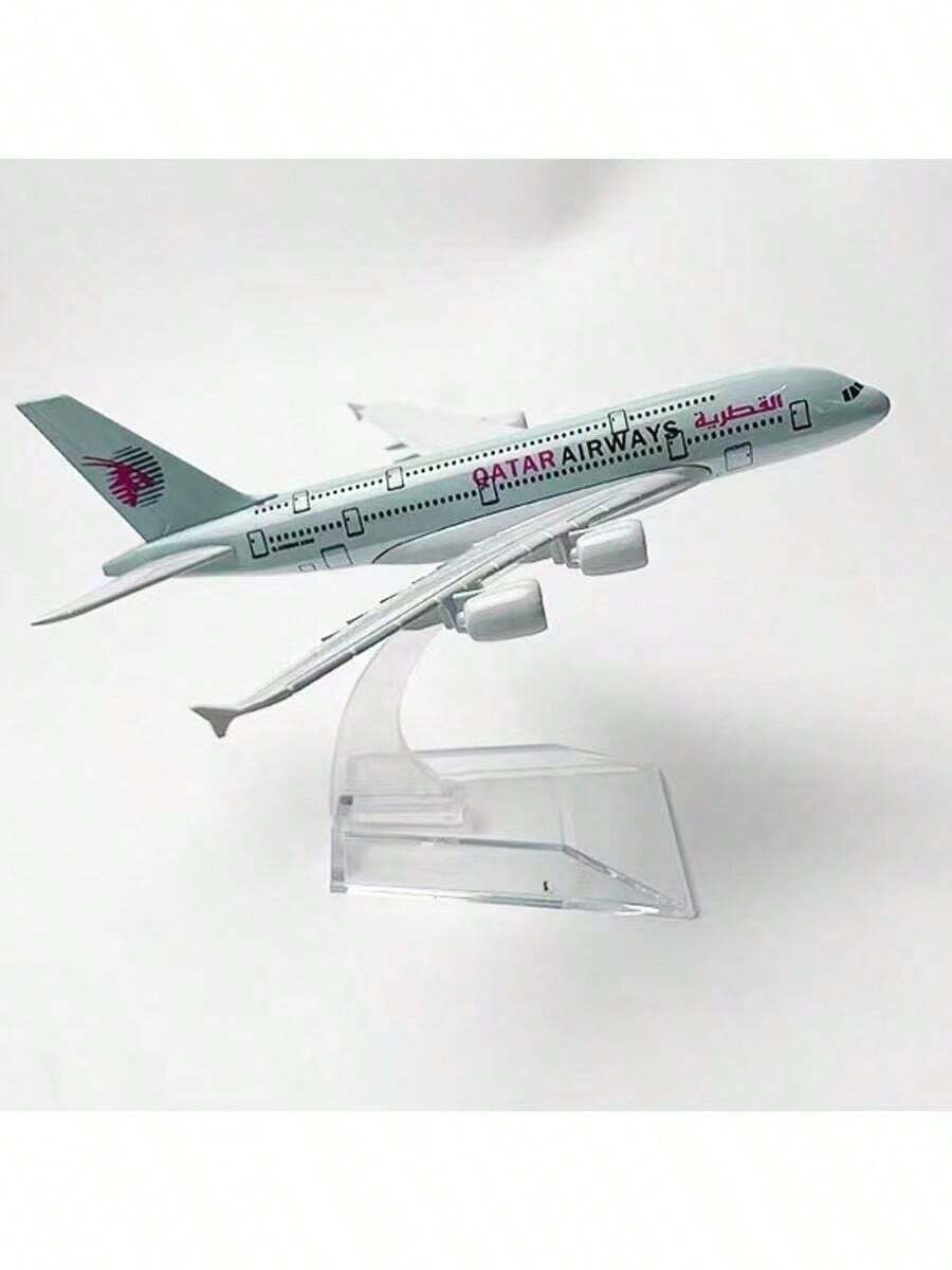 卡塔尔航空飞机模型，压铸金属飞机模型，适合收藏和作为节日礼物，生日礼物 - 圣诞礼物 - 万圣节礼物 - 完美礼物 - 赠品 - 彩色 - 查看 1