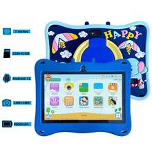 4GB RAM + 64GB ROM / Tableta de 7 pulgadas / Procesador Quad-Core 1.3GHz / Android 13 / Pantalla IPS HD 1280x800 / Cámara 2MP+5MP / Batería 4000mAh / WiFi, Control Parental, Educación, Juegos / Plástico ABS + Silicona, Tableta Educativa (Incluye: Caja de Empaque, Cable de Datos, Manual, OTG, Aguja para Tarjeta SIM)