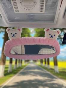 1pc Plush Rearview Mirror Cover, Protective Rearview Mirror Decoration Cover, Anti-Collision Protection Cover For Car - Multicolor - View 10
